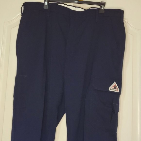 BULWARK FR Cargo Pants Men's Size Measures 40x30 Navy Flame Resistant - Picture 2 of 11